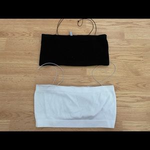 2 (white and black) urban planet tube tops (white M) (black S)